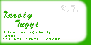 karoly tugyi business card